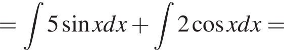 = при­над­ле­жит t5 синус x dx плюс при­над­ле­жит t2 ко­си­нус x dx =