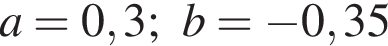 a=0,3; b= минус 0,35