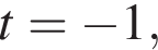 t = минус 1,
