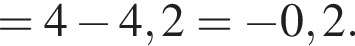 =4 минус 4,2= минус 0,2.